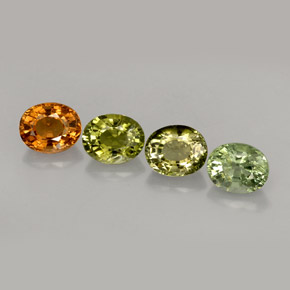Tormalina naturale multicolore da 3,12 ct, taglio ovale, VVS-VS