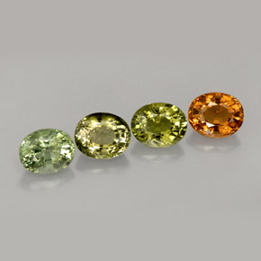 Tormalina naturale multicolore da 3,12 ct, taglio ovale, VVS-VS