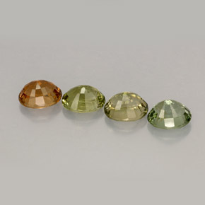 Tormalina naturale multicolore da 3,12 ct, taglio ovale, VVS-VS