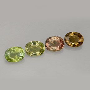 Tormalina naturale multicolore da 3,02 ct, taglio ovale, VVS-VS