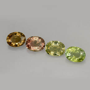 Tormalina naturale multicolore da 3,02 ct, taglio ovale, VVS-VS