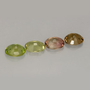 Tormalina naturale multicolore da 3,02 ct, taglio ovale, VVS-VS