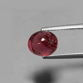 Tormalina naturale rosso da 2,76 ct, taglio ovale, trasparente
