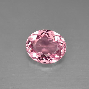 Tormalina naturale rosa da 1,48 ct, taglio ovale, VVS-VS