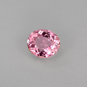 Tormalina naturale rosa da 0,79 ct, taglio ovale, VVS-VS