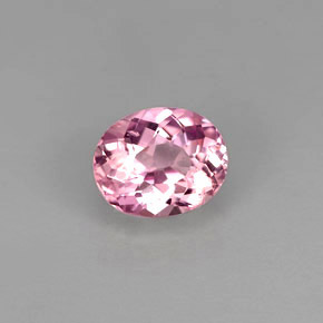 Tormalina naturale rosa da 0,83 ct, taglio ovale, VS
