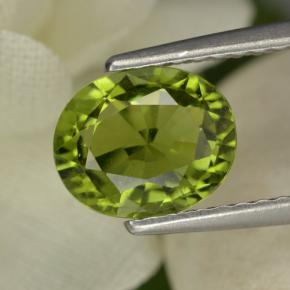 Tormalina naturale verde da 1,28 ct, taglio ovale, VVS-VS