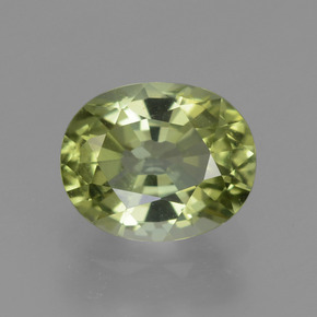 Tormalina naturale verde da 1,06 ct, taglio ovale, VVS-VS
