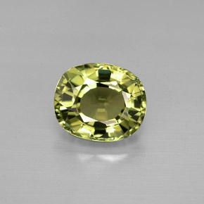Tormalina naturale verde da 1,57 ct, taglio ovale, VVS-VS