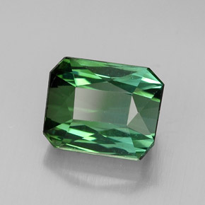 Tormalina naturale verde da 1,96 ct, taglio smeraldo, VVS-VS