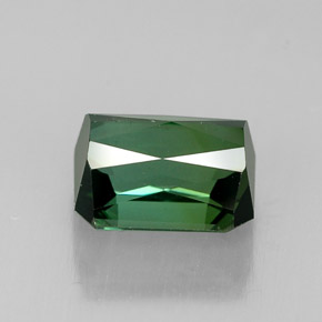 Tormalina naturale verde da 1,96 ct, taglio smeraldo, VVS-VS