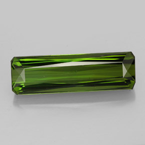 Tormalina naturale verde da 6,51 ct, taglio smeraldo, VVS