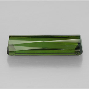 Tormalina naturale verde da 6,51 ct, taglio smeraldo, VVS
