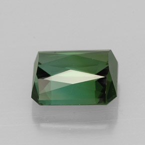Tormalina naturale verde da 1,85 ct, taglio smeraldo, VVS