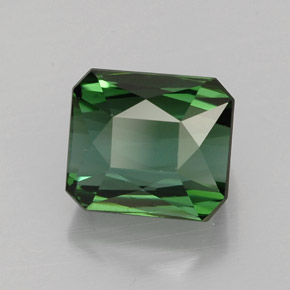 Tormalina naturale verde da 2,10 ct, taglio smeraldo, VVS