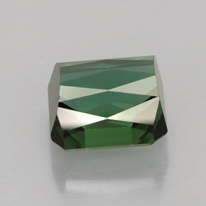 Tormalina naturale verde da 2,10 ct, taglio smeraldo, VVS