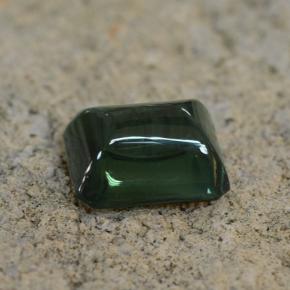 Tormalina naturale verde da 2,28 ct, taglio smeraldo, traslucido