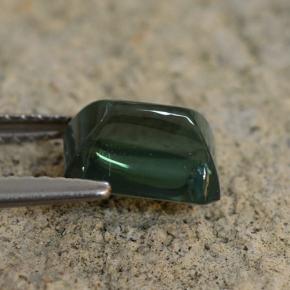 Tormalina naturale verde da 2,28 ct, taglio smeraldo, traslucido