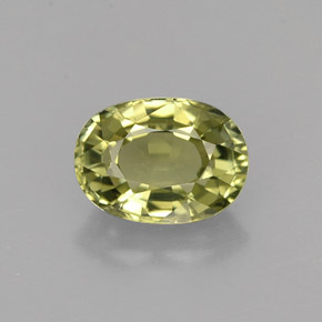Tormalina naturale verde da 0,99 ct, taglio ovale, VVS