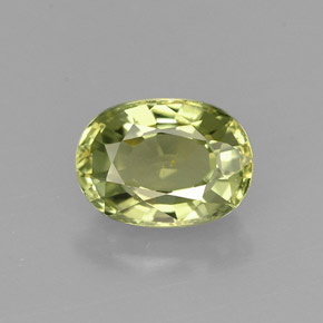 Tormalina Yellow Green  naturale da 1.05 ct, Taglio ovale, VVS-VS