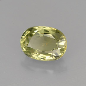 Tormalina Yellow Green  naturale da 1.05 ct, Taglio ovale, VVS-VS