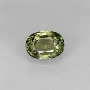Tormalina naturale verde da 0,98 ct, taglio ovale, VVS
