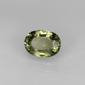 Tormalina naturale verde da 0,98 ct, taglio ovale, VVS