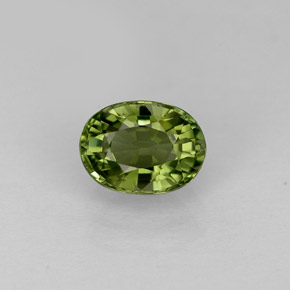 Tormalina naturale verde da 1,03 ct, taglio ovale, VVS