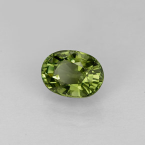 Tormalina naturale verde da 1,03 ct, taglio ovale, VVS