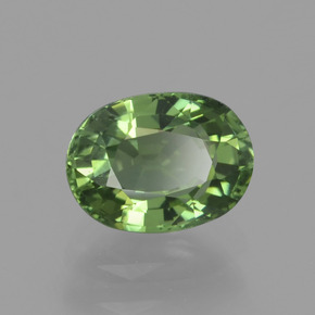 Tormalina naturale verde da 1,07 ct, taglio ovale, VVS