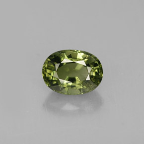 Tormalina naturale verde da 1,04 ct, taglio ovale, VS