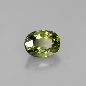 Tormalina naturale verde da 1,04 ct, taglio ovale, VS
