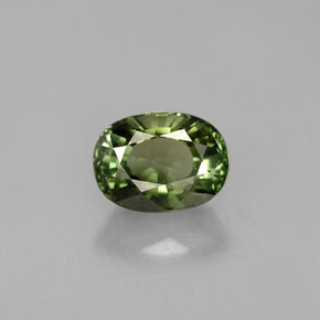Tormalina naturale verde da 1,13 ct, taglio ovale, VVS