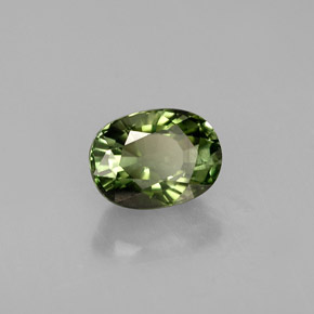 Tormalina naturale verde da 1,13 ct, taglio ovale, VVS