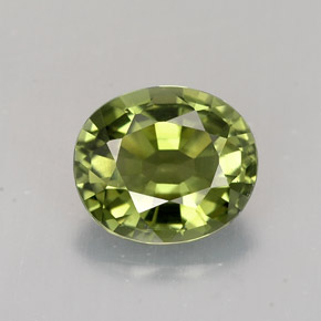 Tormalina naturale verde da 1,33 ct, taglio ovale, VVS