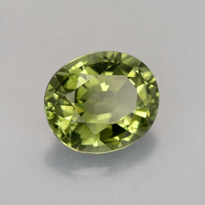 Tormalina naturale verde da 1,33 ct, taglio ovale, VVS