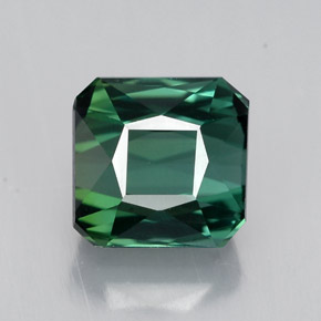 Tormalina naturale verde da 1,99 ct, taglio smeraldo, VVS