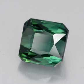 Tormalina naturale verde da 1,99 ct, taglio smeraldo, VVS