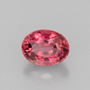 Tormalina naturale rosa da 1,33 ct, taglio ovale, VVS-VS