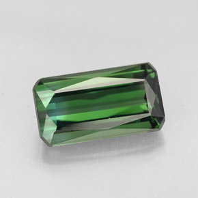 Tormalina naturale verde da 2,82 ct, taglio smeraldo, VVS