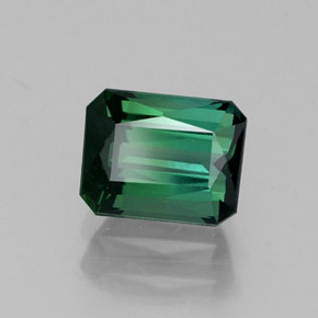 Tormalina naturale verde da 1,14 ct, taglio smeraldo, VVS