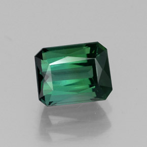 Tormalina naturale verde da 1,14 ct, taglio smeraldo, VVS