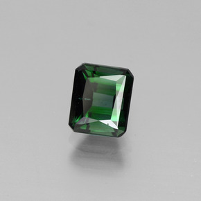 Tormalina naturale verde da 1,23 ct, taglio smeraldo, VVS