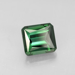 Tormalina naturale verde da 2,08 ct, taglio smeraldo, VVS