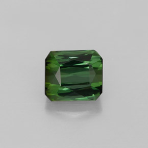 Tormalina naturale verde da 1,47 ct, taglio smeraldo, VVS
