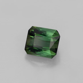 Tormalina naturale verde da 1,47 ct, taglio smeraldo, VVS