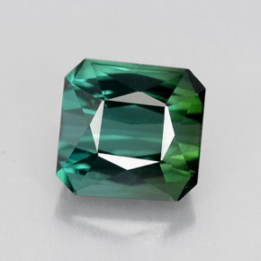Tormalina naturale verde da 1,98 ct, taglio smeraldo, VVS