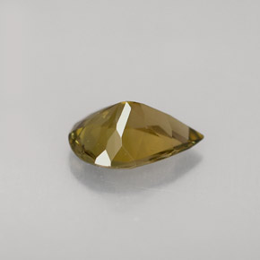 Tormalina naturale giallo da 0,87 ct, taglio a pera, VVS
