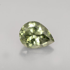 Tormalina naturale verde da 1,00 ct, taglio a pera, VVS