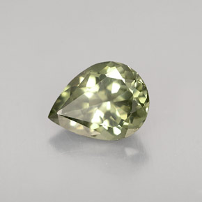 Tormalina naturale verde da 1,00 ct, taglio a pera, VVS